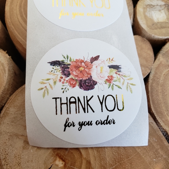 Thank You for Your Order Stickers (100 pieces) - Picture 2 of 2